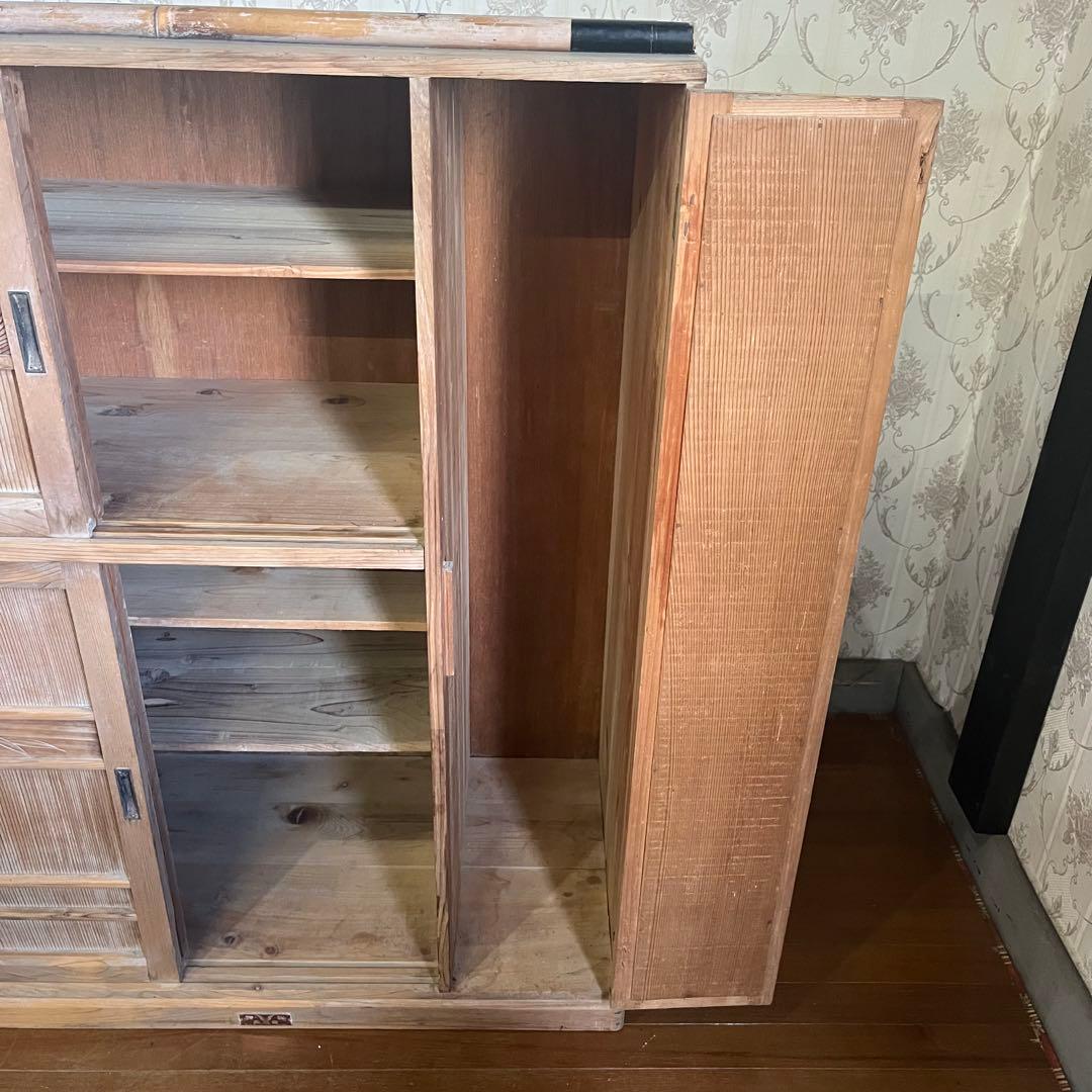 【アンティーク】木製 棚 チェスト 下駄箱 飾り棚 戸棚 古民家 古家具 古道具