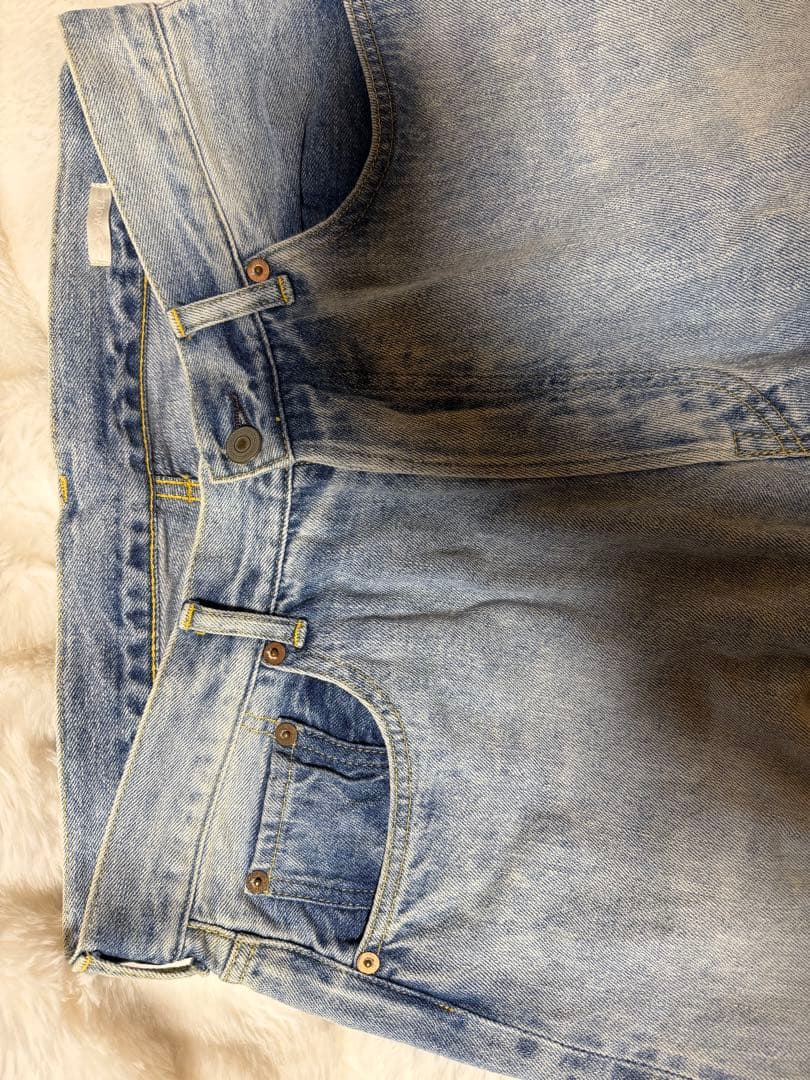 【試着のみ】COMOLI コモリ　デニム 5Pパンツ BLEACH ブリーチ