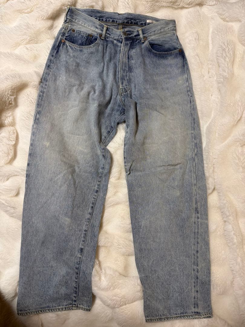 【試着のみ】COMOLI コモリ　デニム 5Pパンツ BLEACH ブリーチ