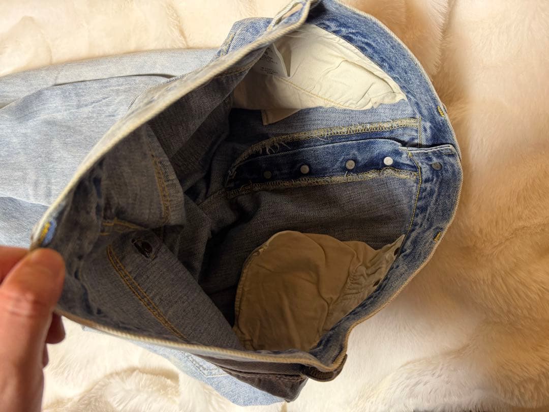 【試着のみ】COMOLI コモリ　デニム 5Pパンツ BLEACH ブリーチ