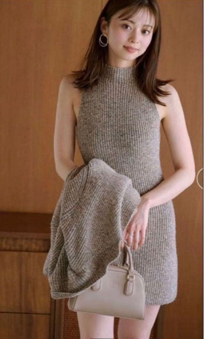 【新品未使用/タグ付き】SNIDEL ミニニットワンピース ニットジャケット