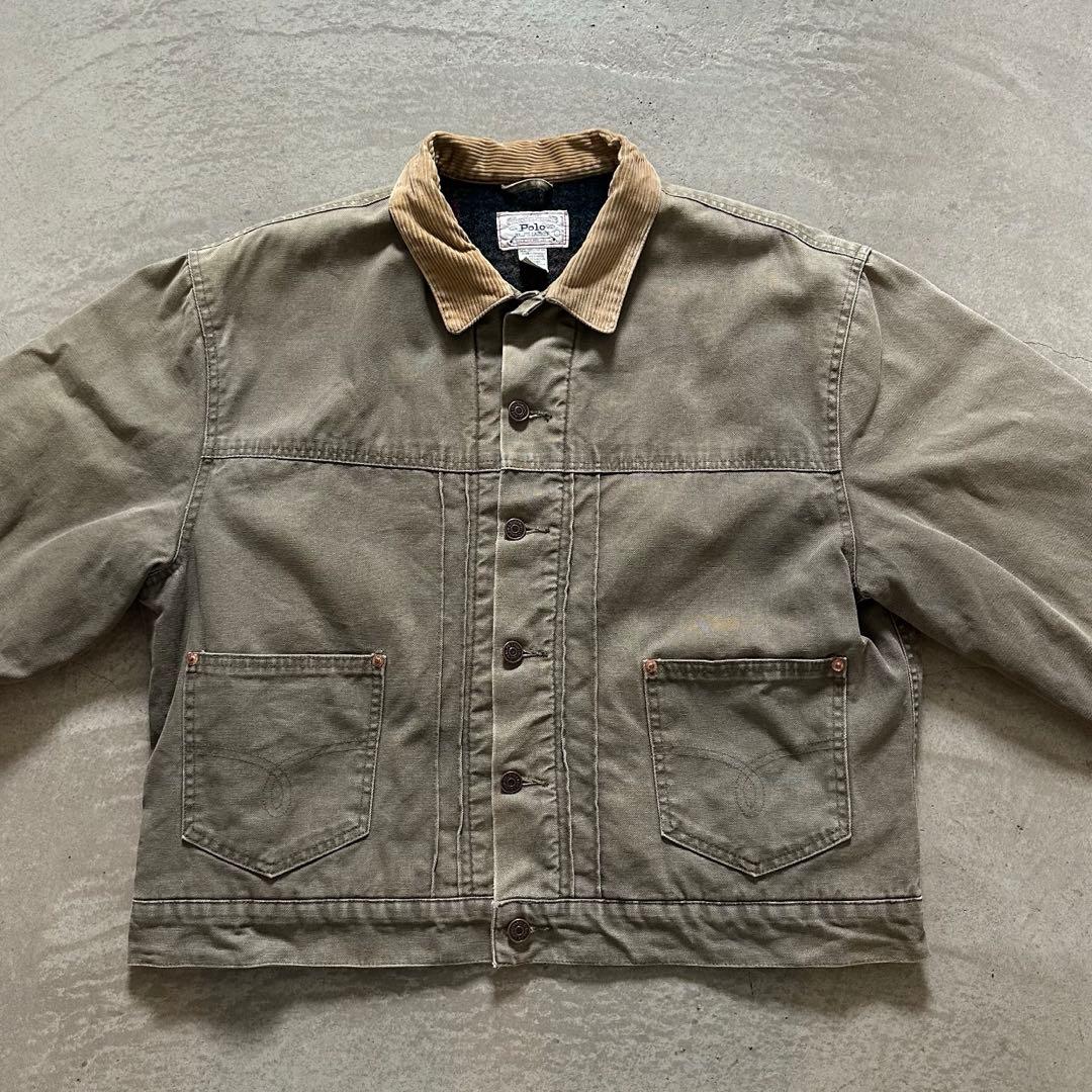 超希少 90s ラルフローレン ダックデニムトラッカー 裏ブランケット 2nd