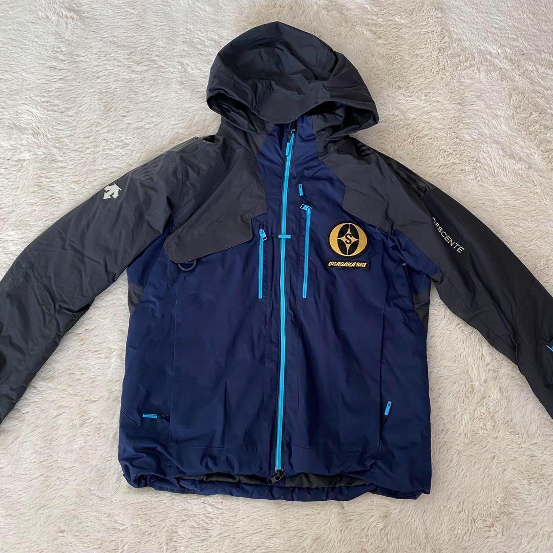 即発送♪デサント　オガサカ　メンズM スキーウェア上下セット　紺黒赤　sio