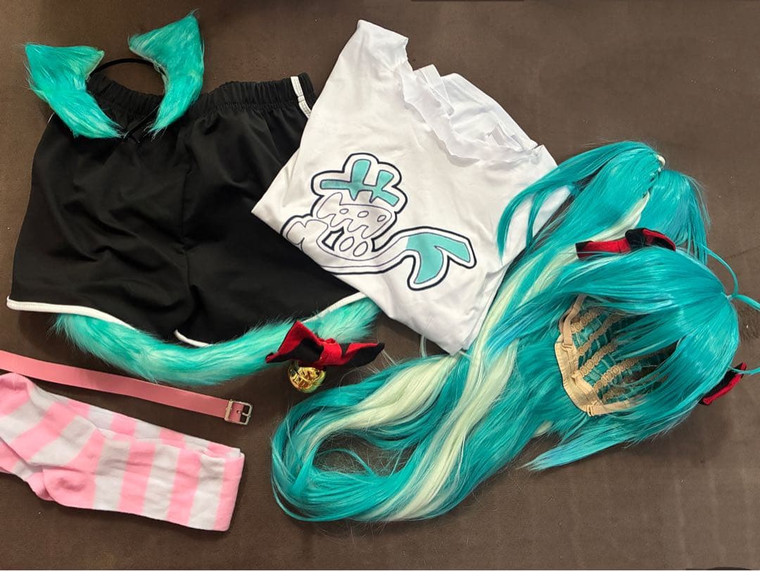 初音ミクDesktop Cute フィギュア 猫耳Tシャツver. コスプレ衣装
