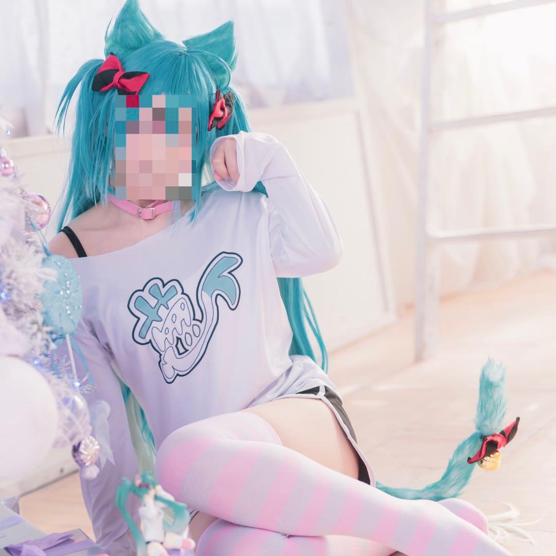 初音ミクDesktop Cute フィギュア 猫耳Tシャツver. コスプレ衣装