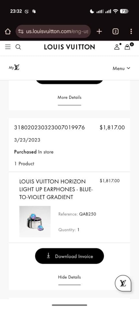 LOUIS VUITTON HORIZON ワイヤレスイヤホン QAB250