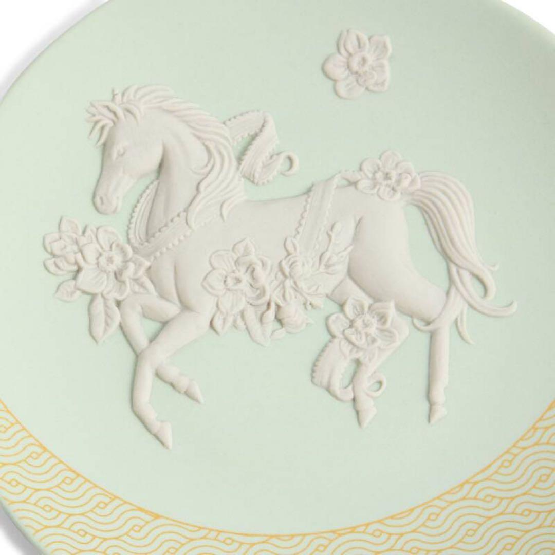 新品ウェッジウッド干支トレイ エトトレイ 午 2026ウマ 馬 ジャスパー