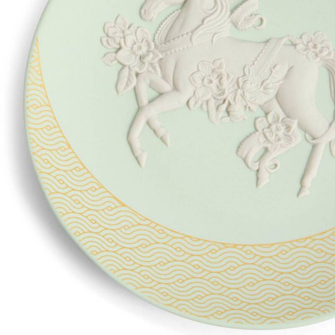 新品ウェッジウッド干支トレイ エトトレイ 午 2026ウマ 馬 ジャスパー