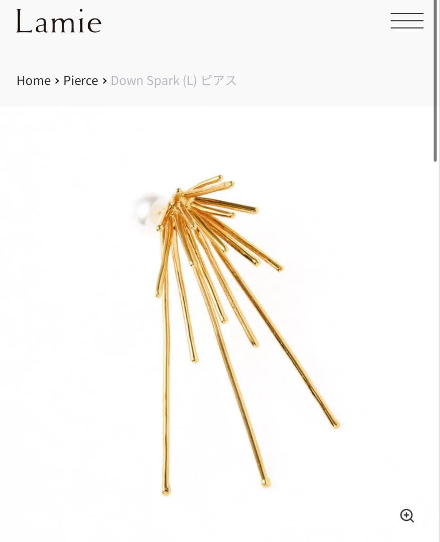 Lamie Down Spark(L) ピアス