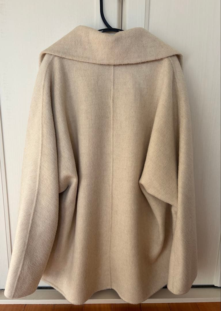 NOBLE キャメルミックスリバージップコート ホワイト 36サイズ