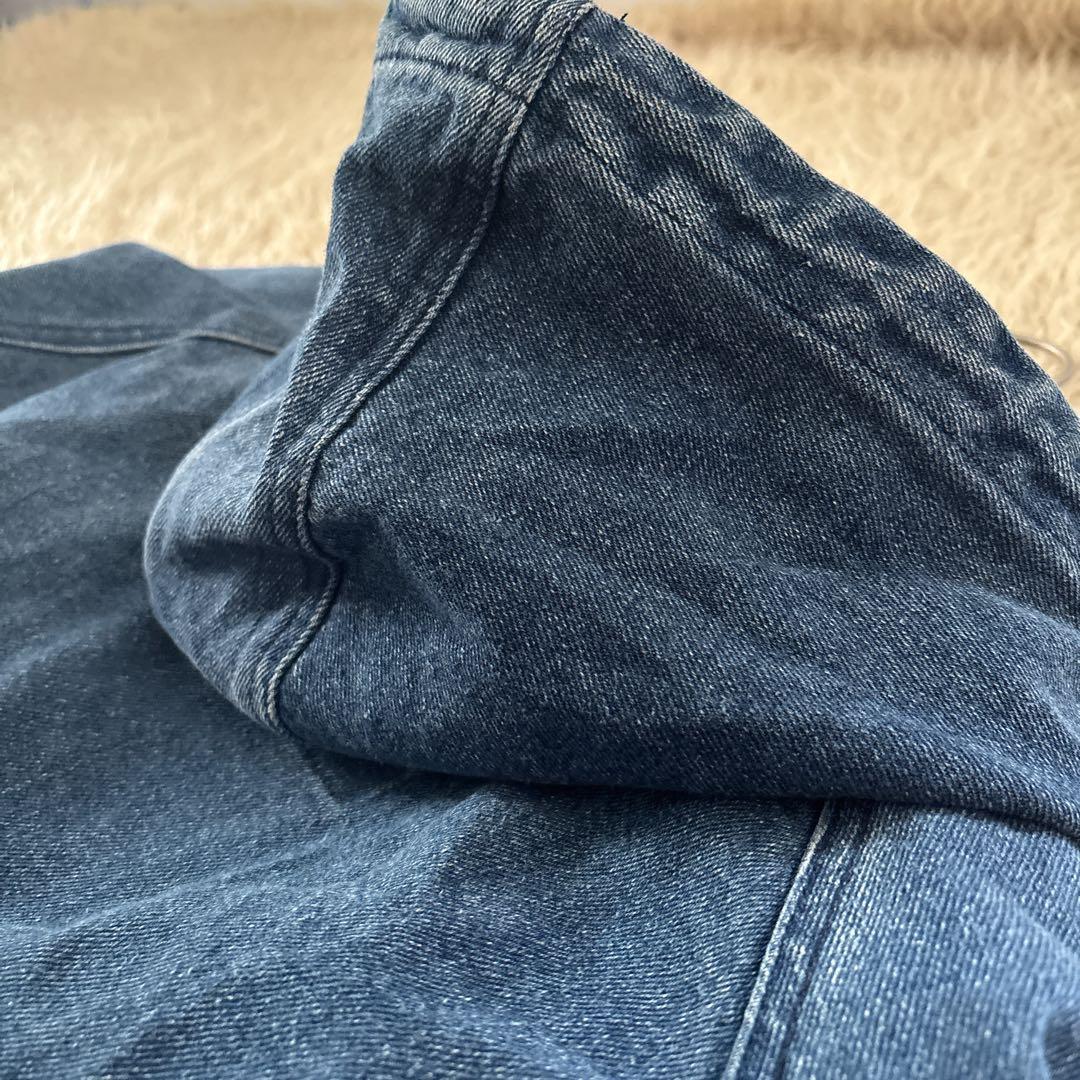 ９０s 古着　ヴィンテージ　色褪せ　ブルー デニムジャケット パーカー