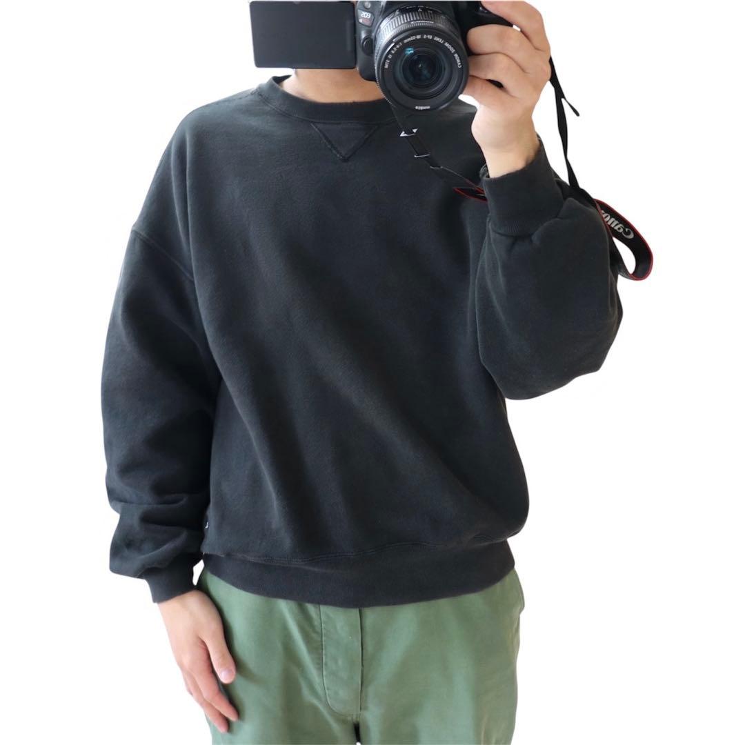 ハイコットン ブラック USA製 90s Russellラッセル スウェットXL