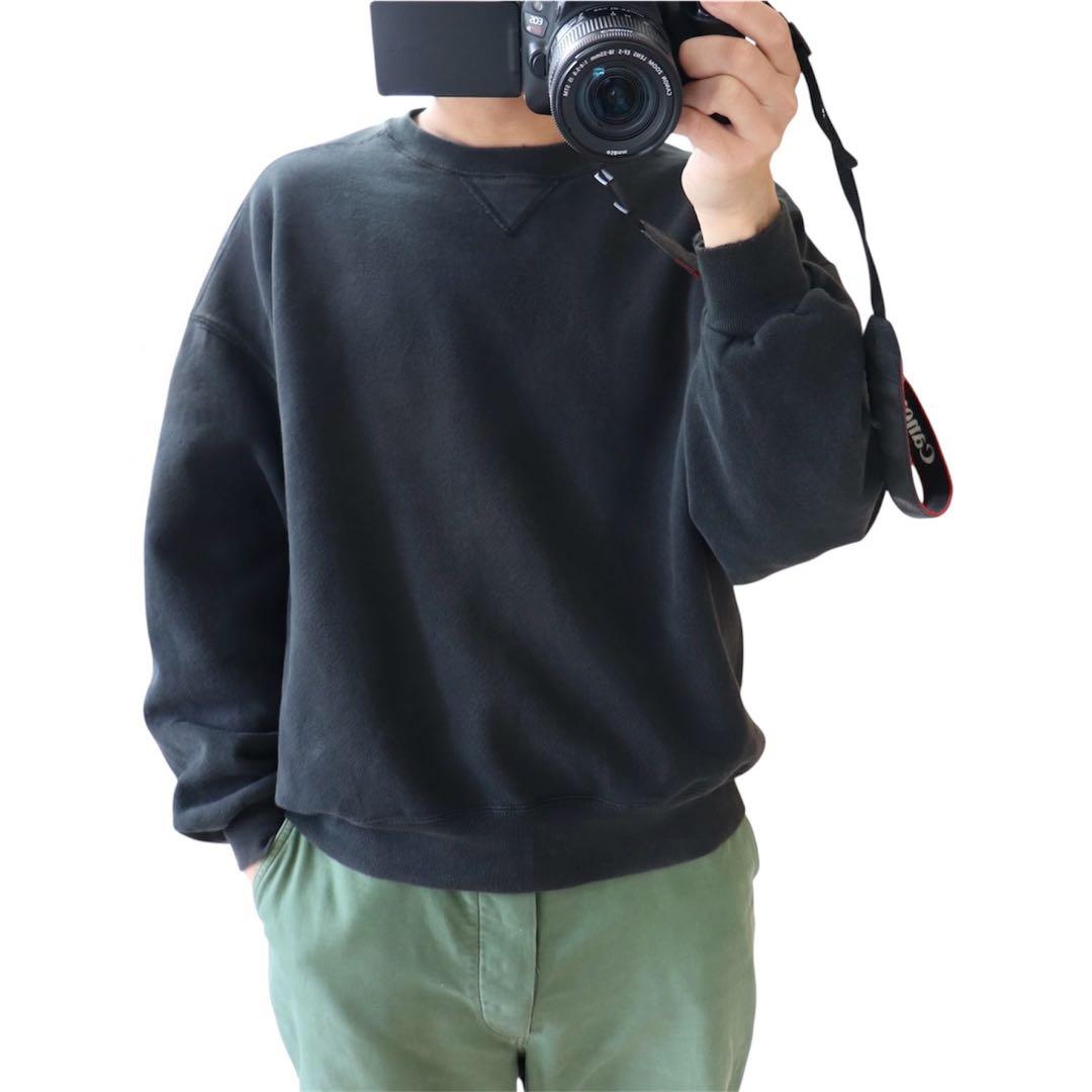 ハイコットン ブラック USA製 90s Russellラッセル スウェットXL