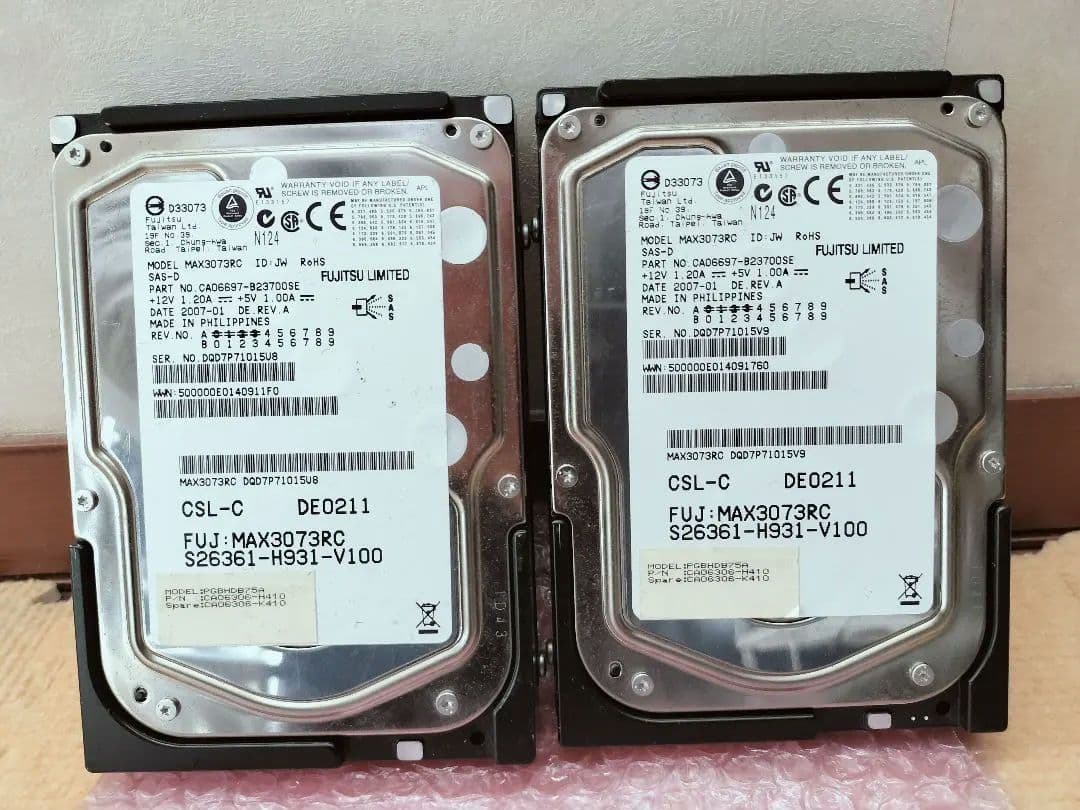 富士通 MAX3073RC SAS 3.5インチ 中古ハードディスク