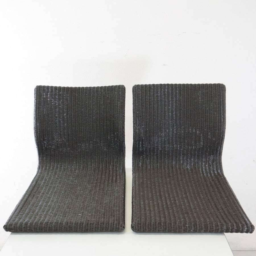 京都洛中高岡屋 座布団 + FLYMEe フォロー フロアチェア 2脚セット