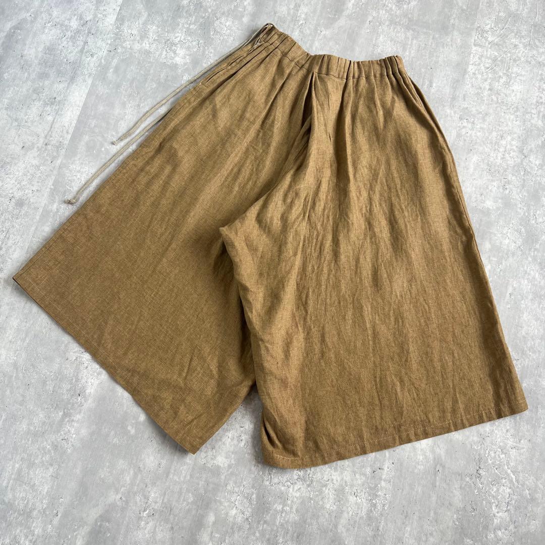 Y's　ワイズ　ヨウジヤマモト　リネン100%　スカートパンツ　ナチュラル　S