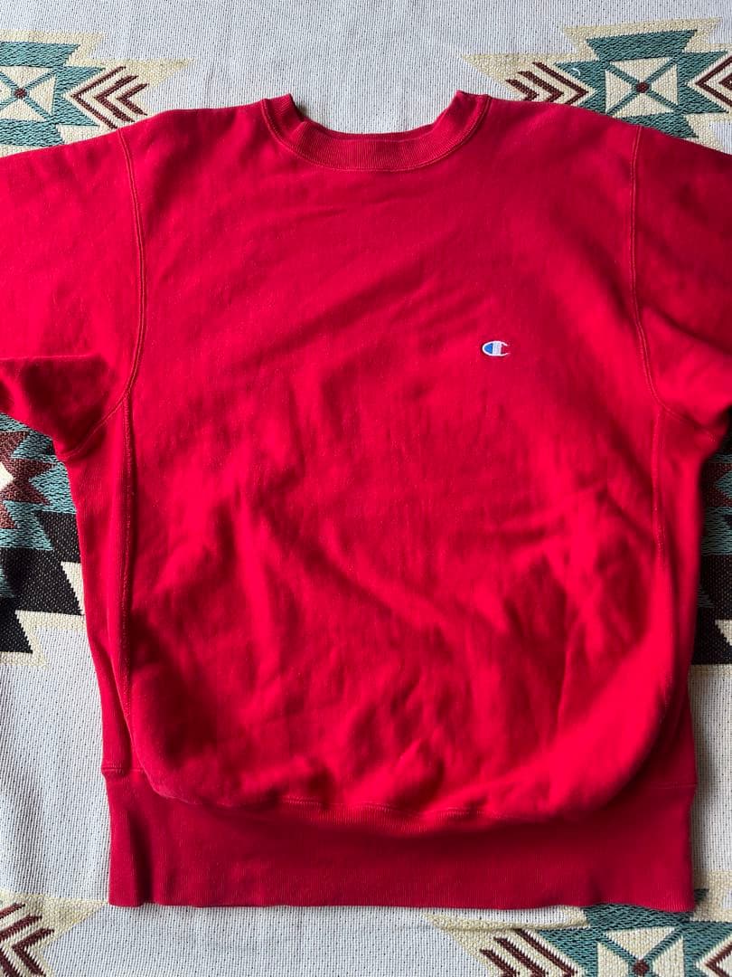 champion usa リバースウィーブ 美品 スウェット 赤 刺繍タグ