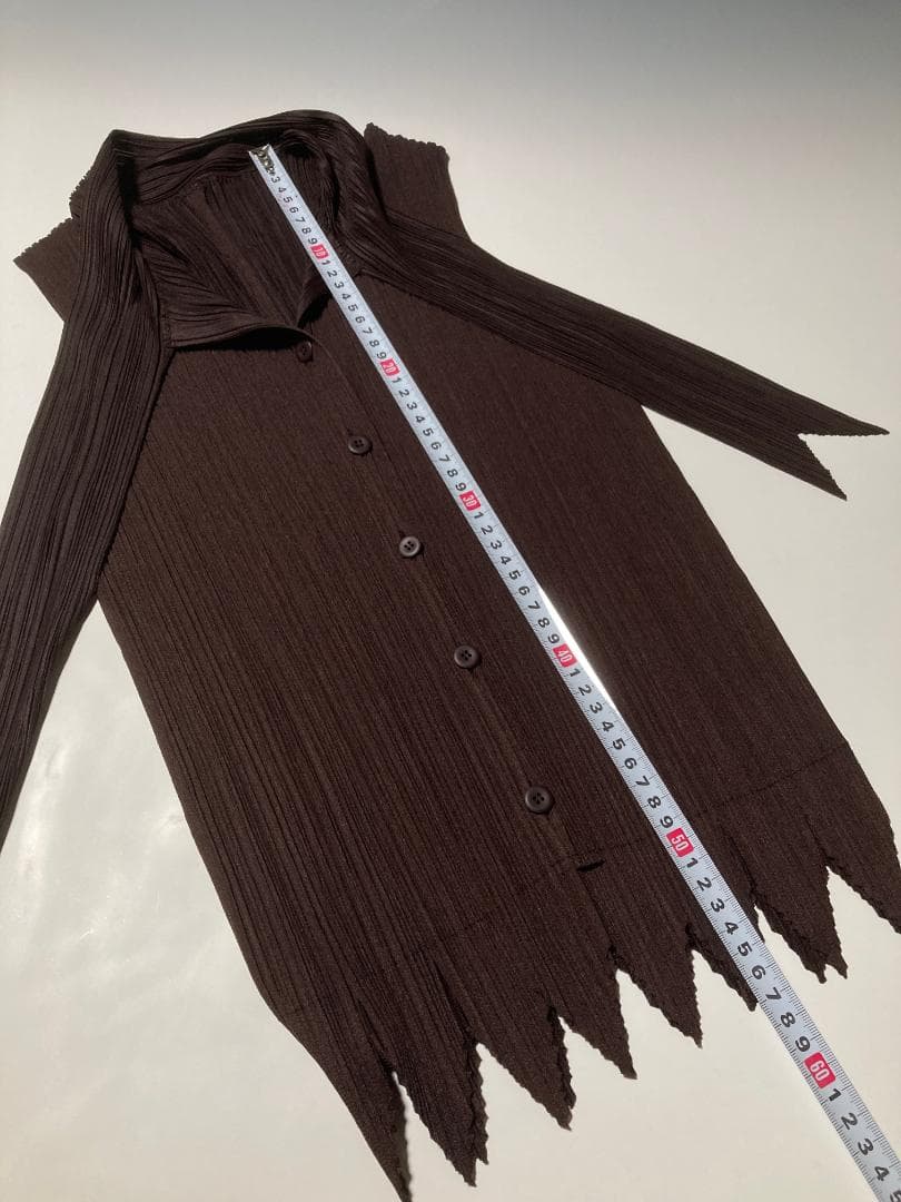 【更にお値下げ】プリーツプリーズ ボタン付ベスト ジレ ダークブラウン