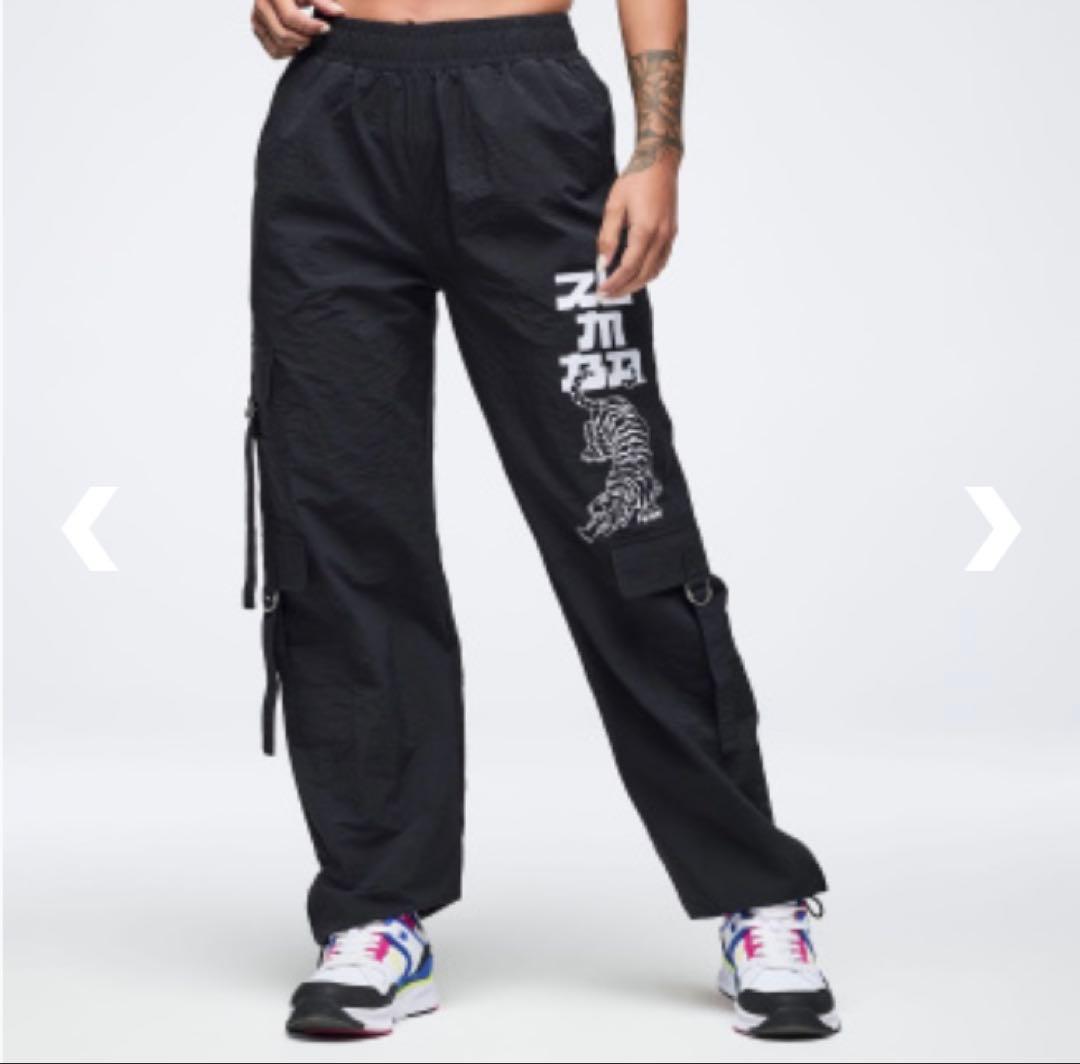 正規品最新作ZUMBAブラック虎プリントカーゴパンツ