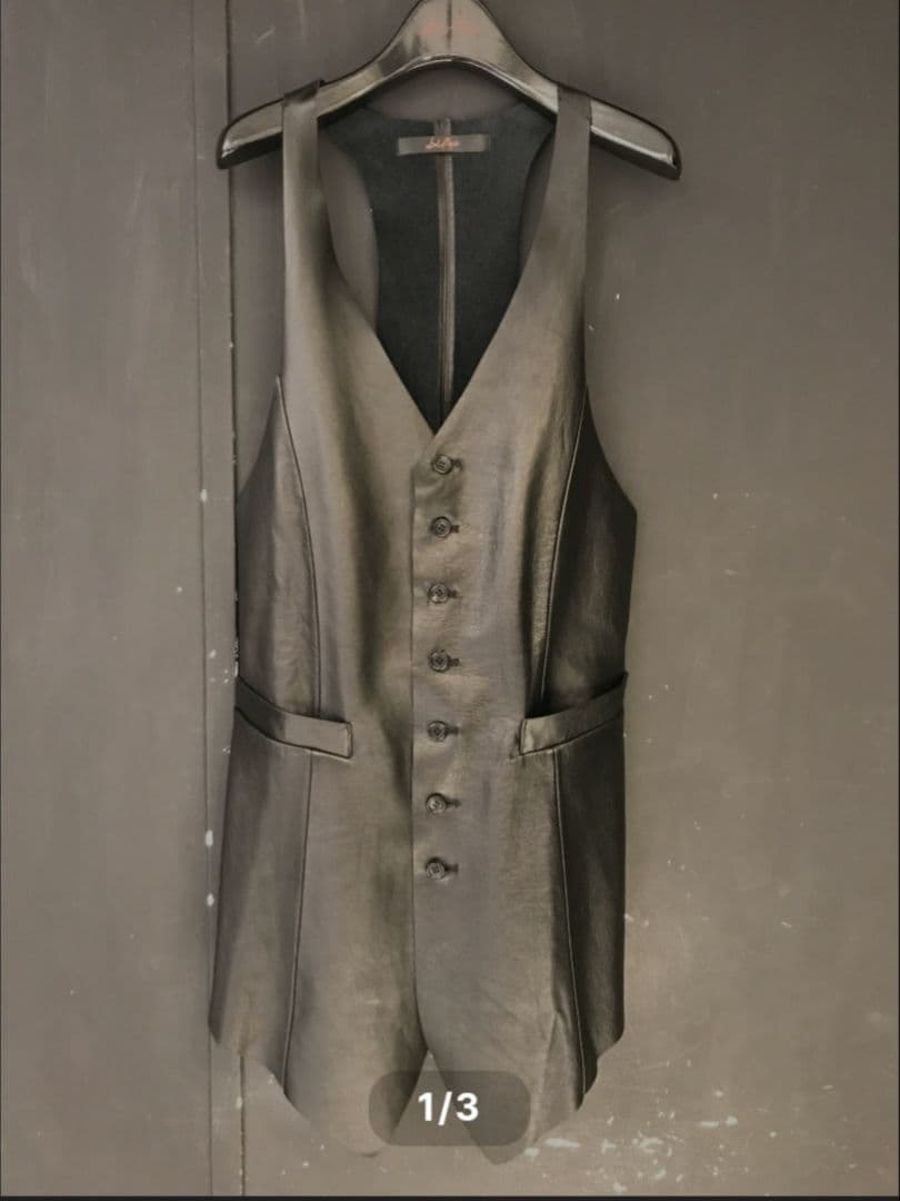 God of Roses BLACK OUT カウレザーロングベスト