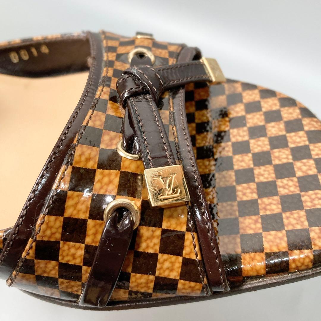 美品 ルイヴィトン ダミエ ミュール リボン 37 1/2