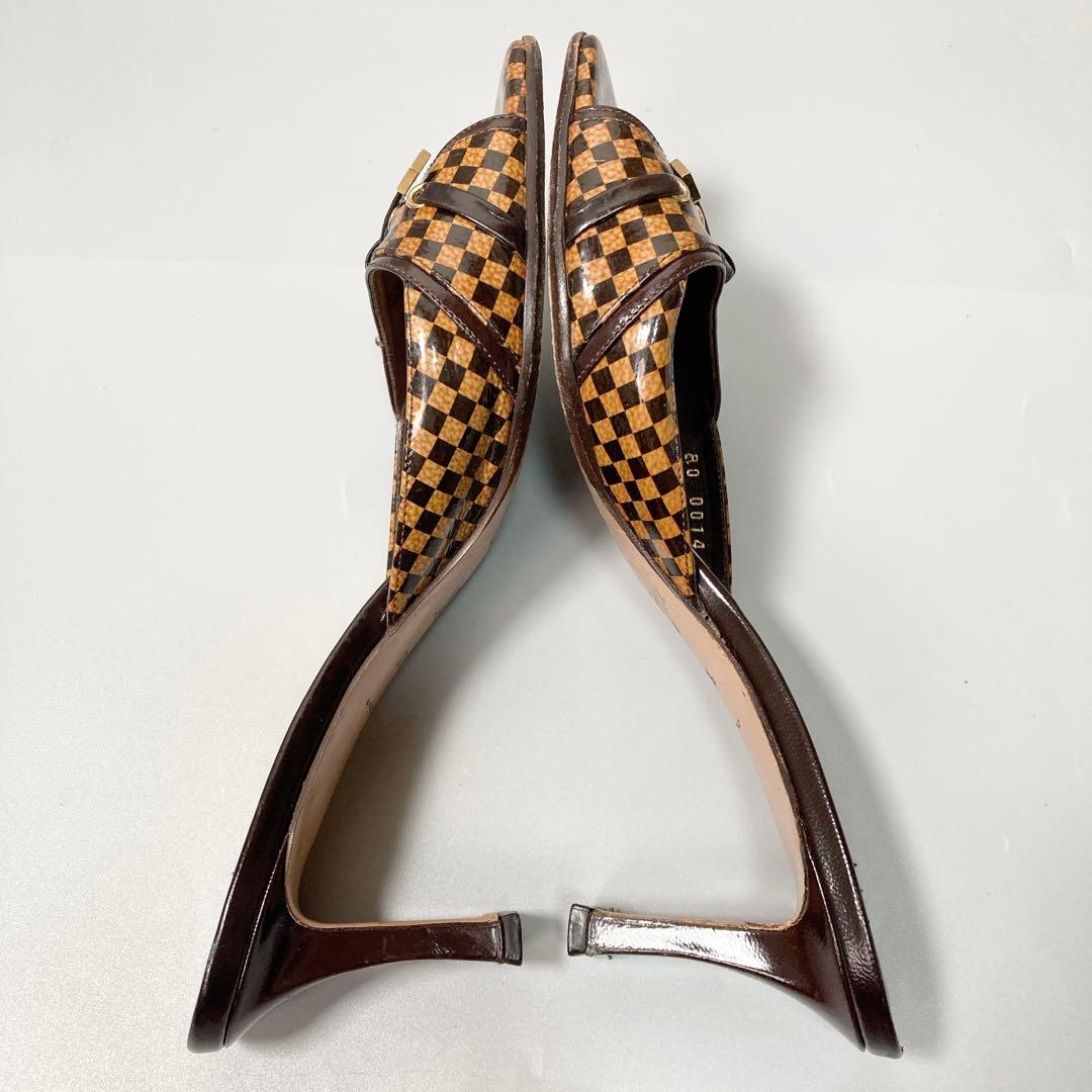 美品 ルイヴィトン ダミエ ミュール リボン 37 1/2