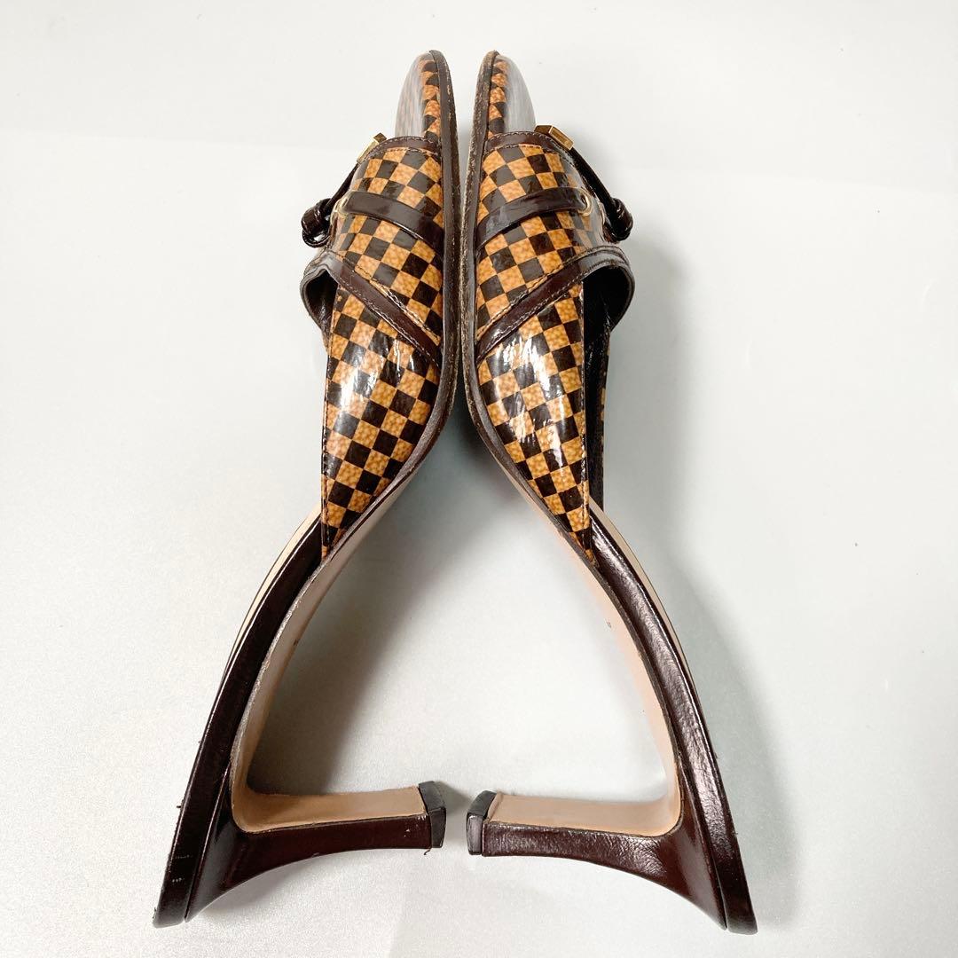 美品 ルイヴィトン ダミエ ミュール リボン 37 1/2