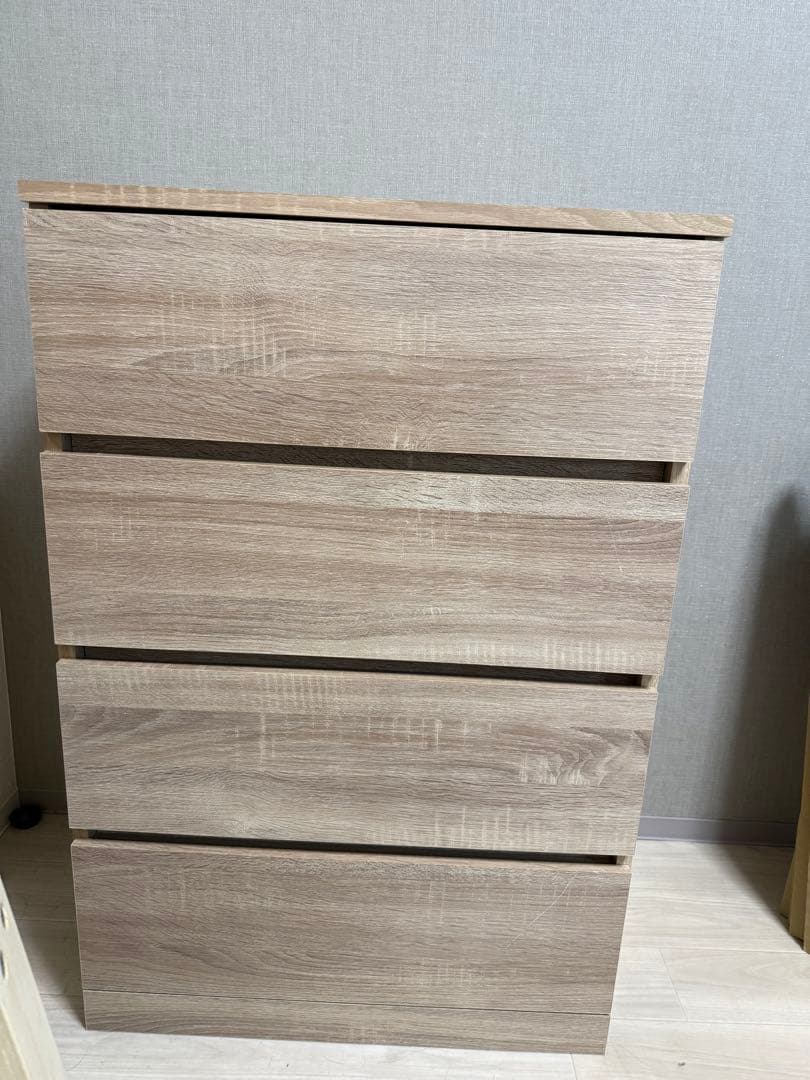 チェスト　4段　ライトナチュラル　ウッドチェスト