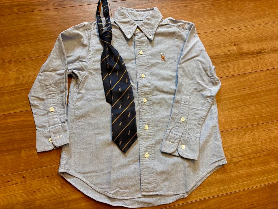 【ラルフローレン120cmスーツ5点】スーツ上下、ネクタイ、シャツ、靴20cm