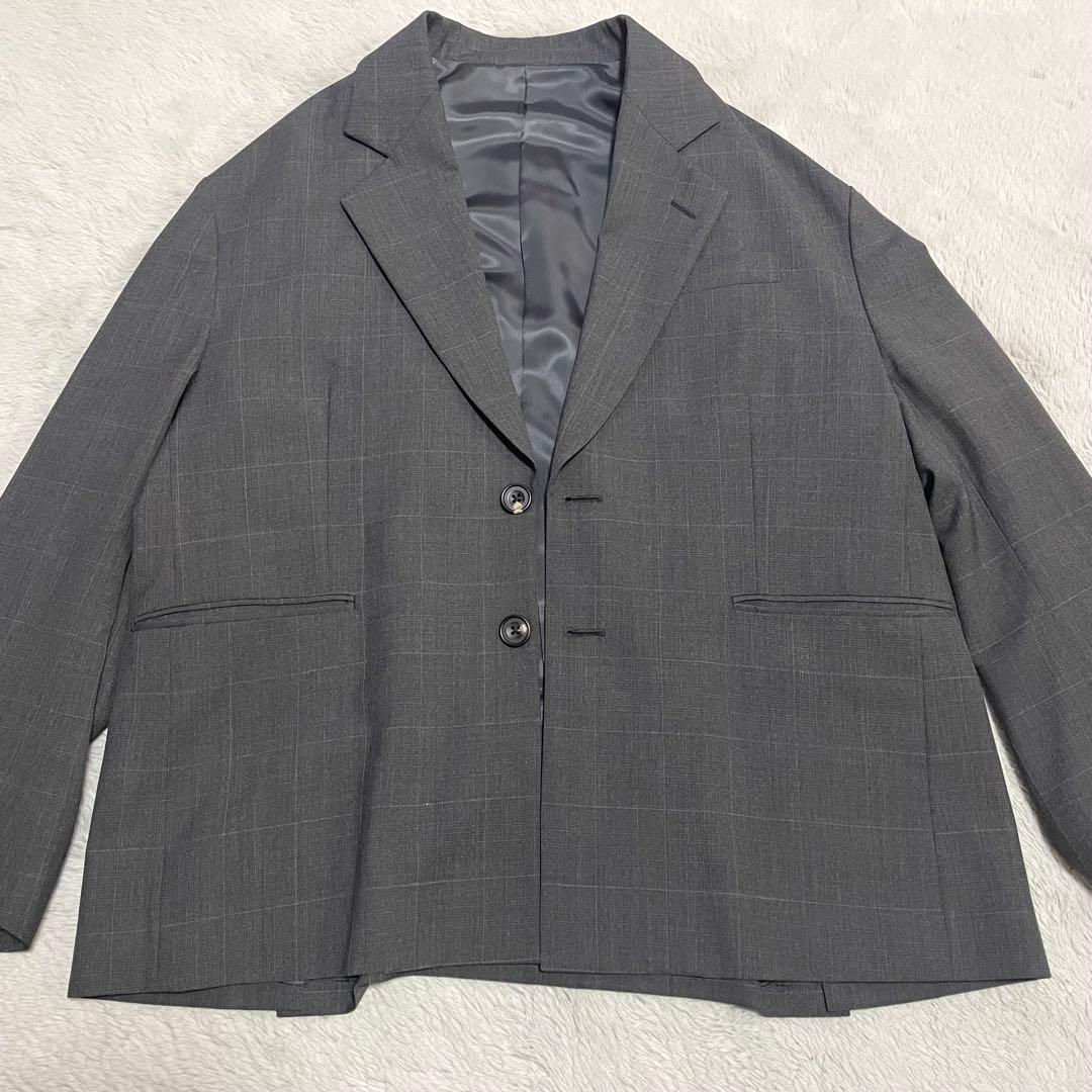 【美品】steinシュタイン テーラードジャケットセットアップ Sサイズ グレー