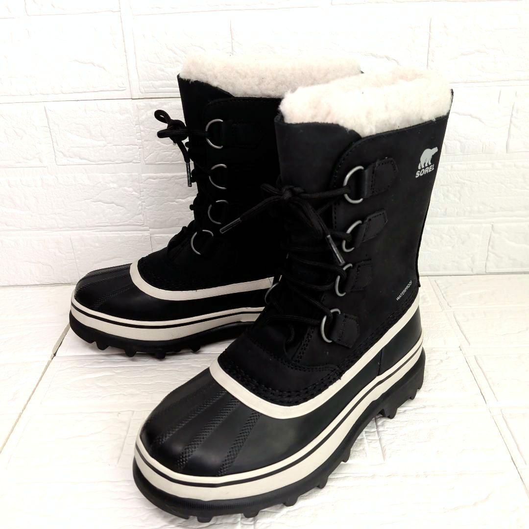 SOREL ソレル Caribou スノーブーツ レディース 黒 24cm