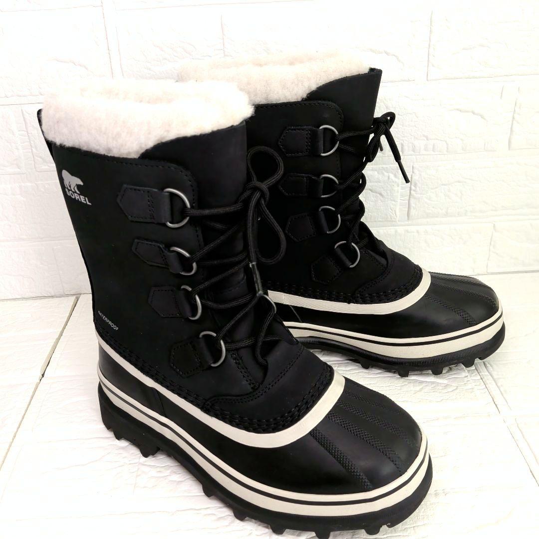 SOREL ソレル Caribou スノーブーツ レディース 黒 24cm