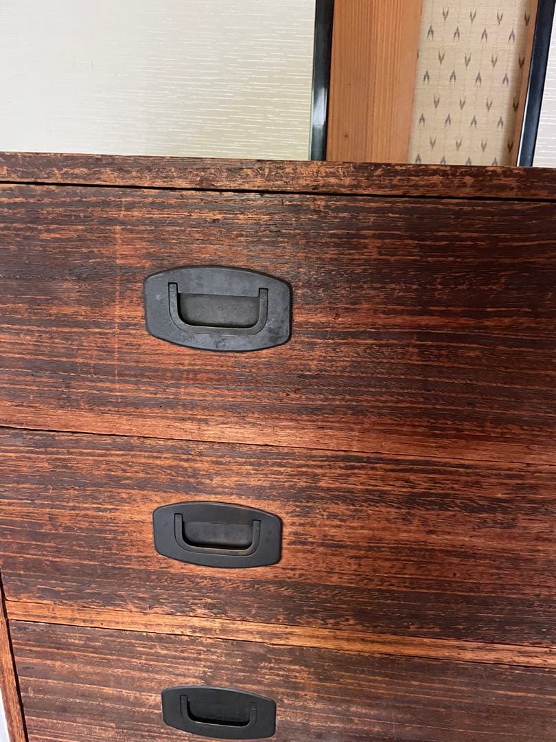 桐箪笥　5段　2+3段　レトロ　アンティーク　チェスト　和箪笥