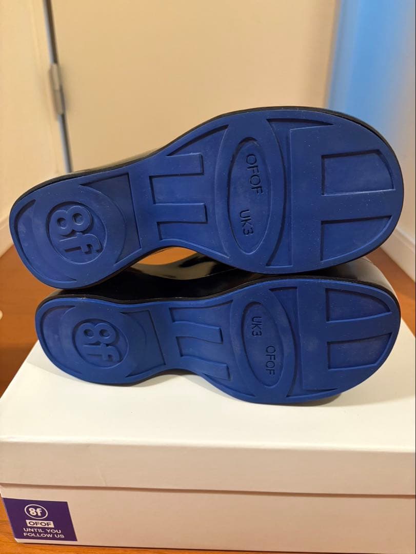 靴 OFOF 1F GLOSSY BLACK UK3