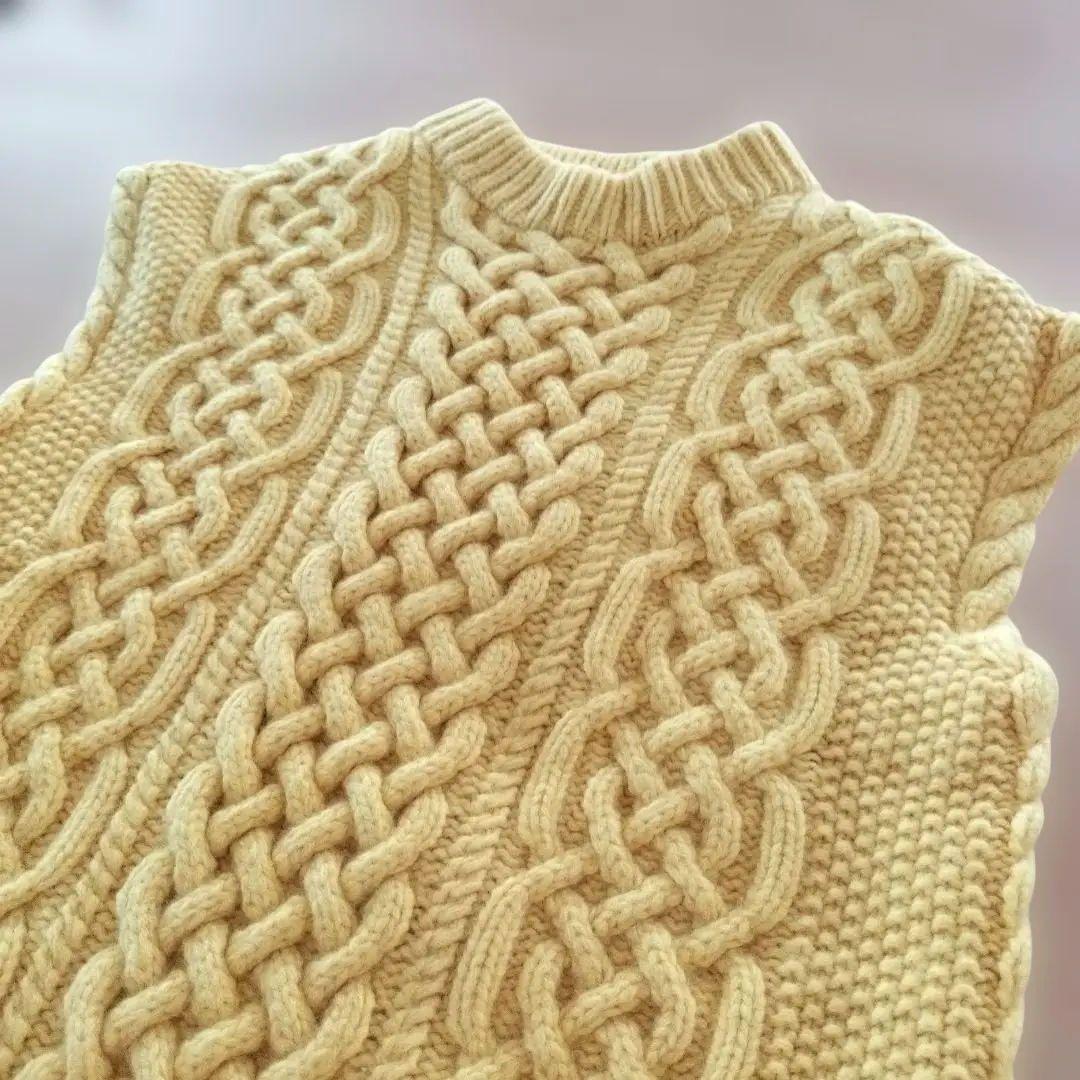 最安値　ドゥロワー　drawer アランベスト　69300円　カシミヤ　ニット