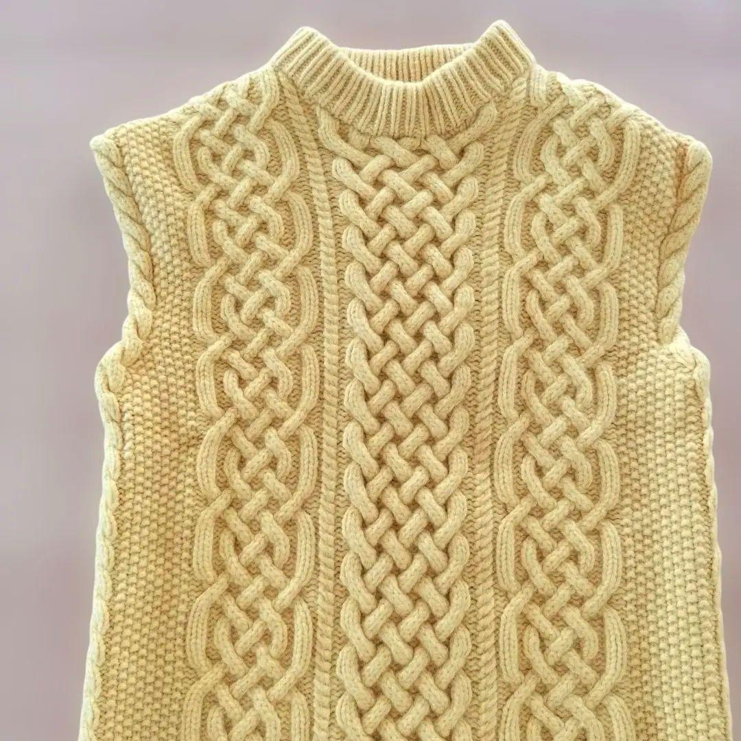 最安値　ドゥロワー　drawer アランベスト　69300円　カシミヤ　ニット