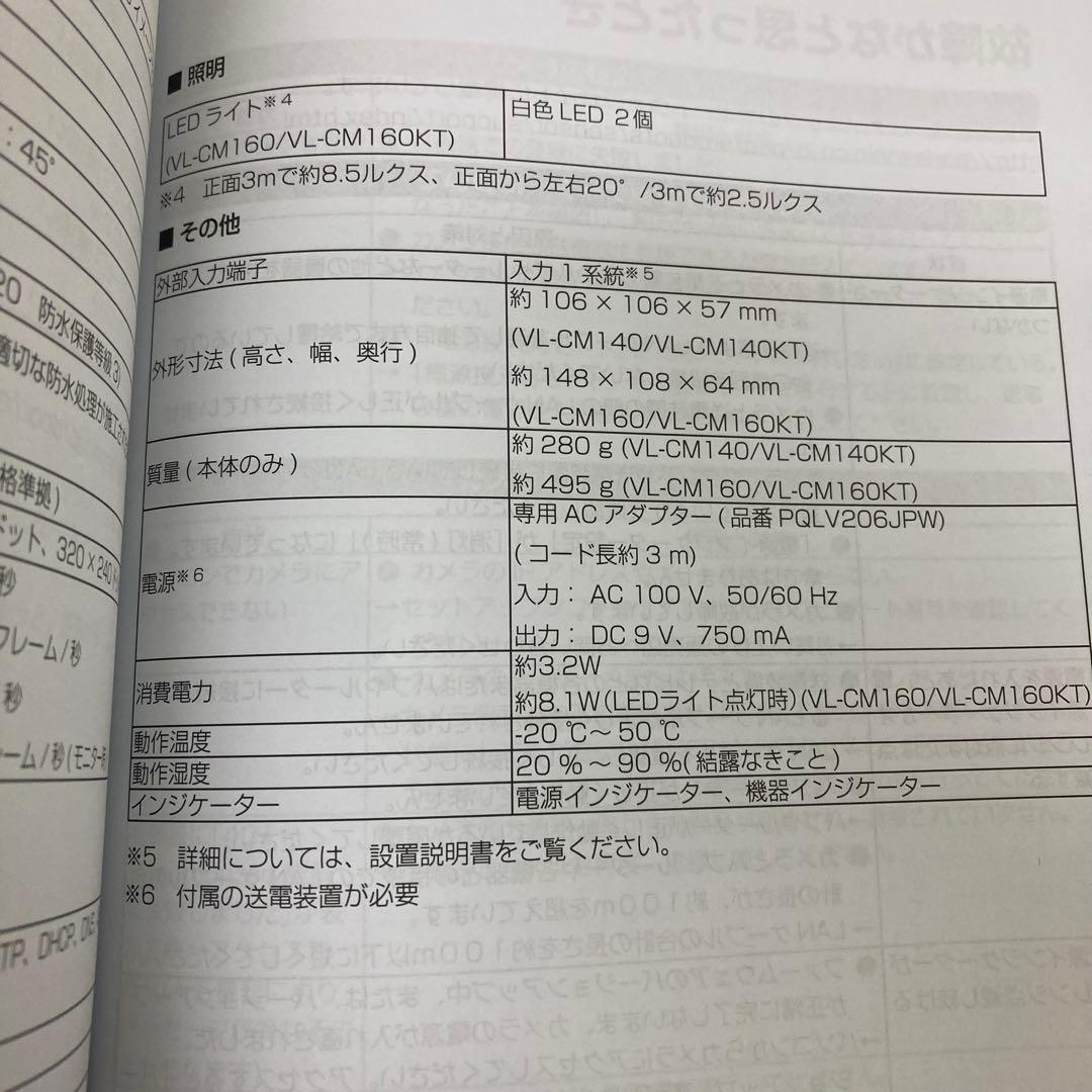 g684-36 Panasonic センサーカメラ VL-CM160KT