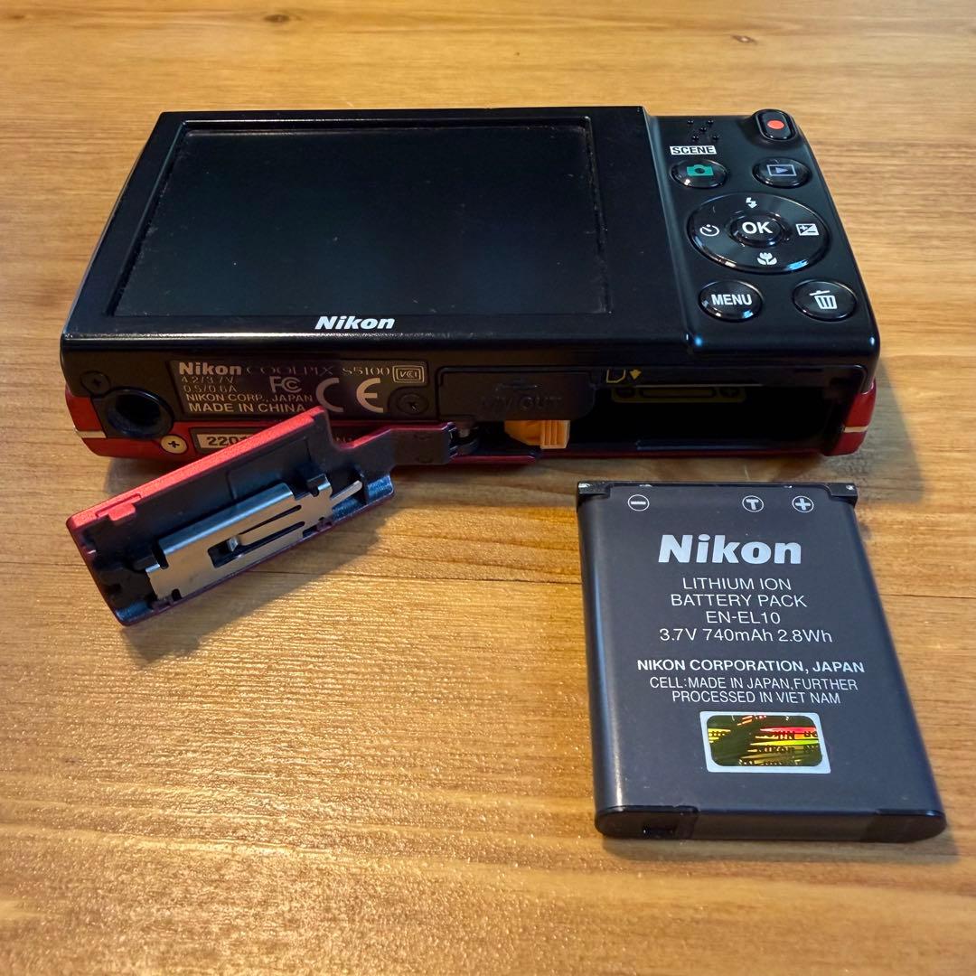 Nikon COOLPIX S5100 レッド コンパクトデジタルカメラ