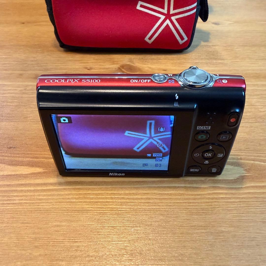 Nikon COOLPIX S5100 レッド コンパクトデジタルカメラ