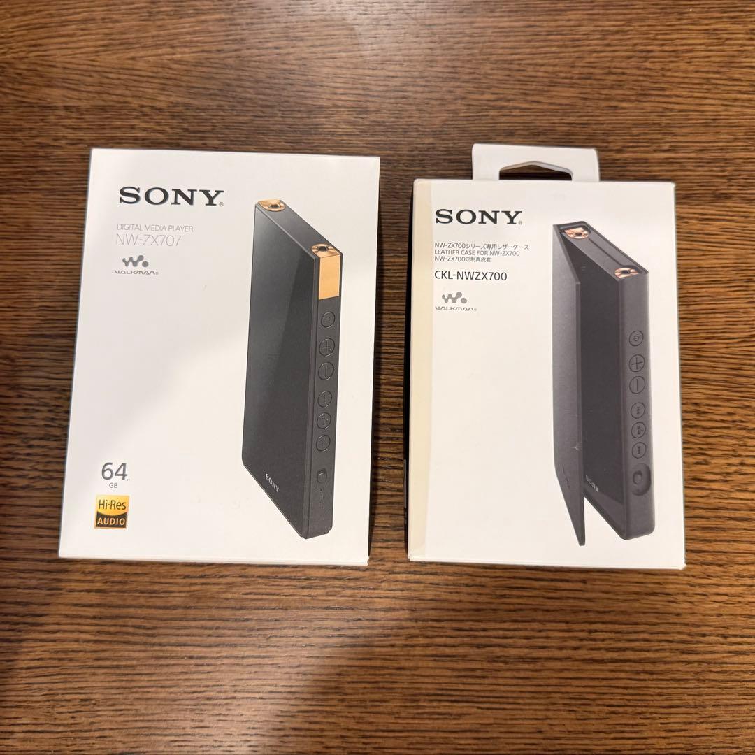 SONY ウォークマン NW-ZX707 純正レザーケース付き