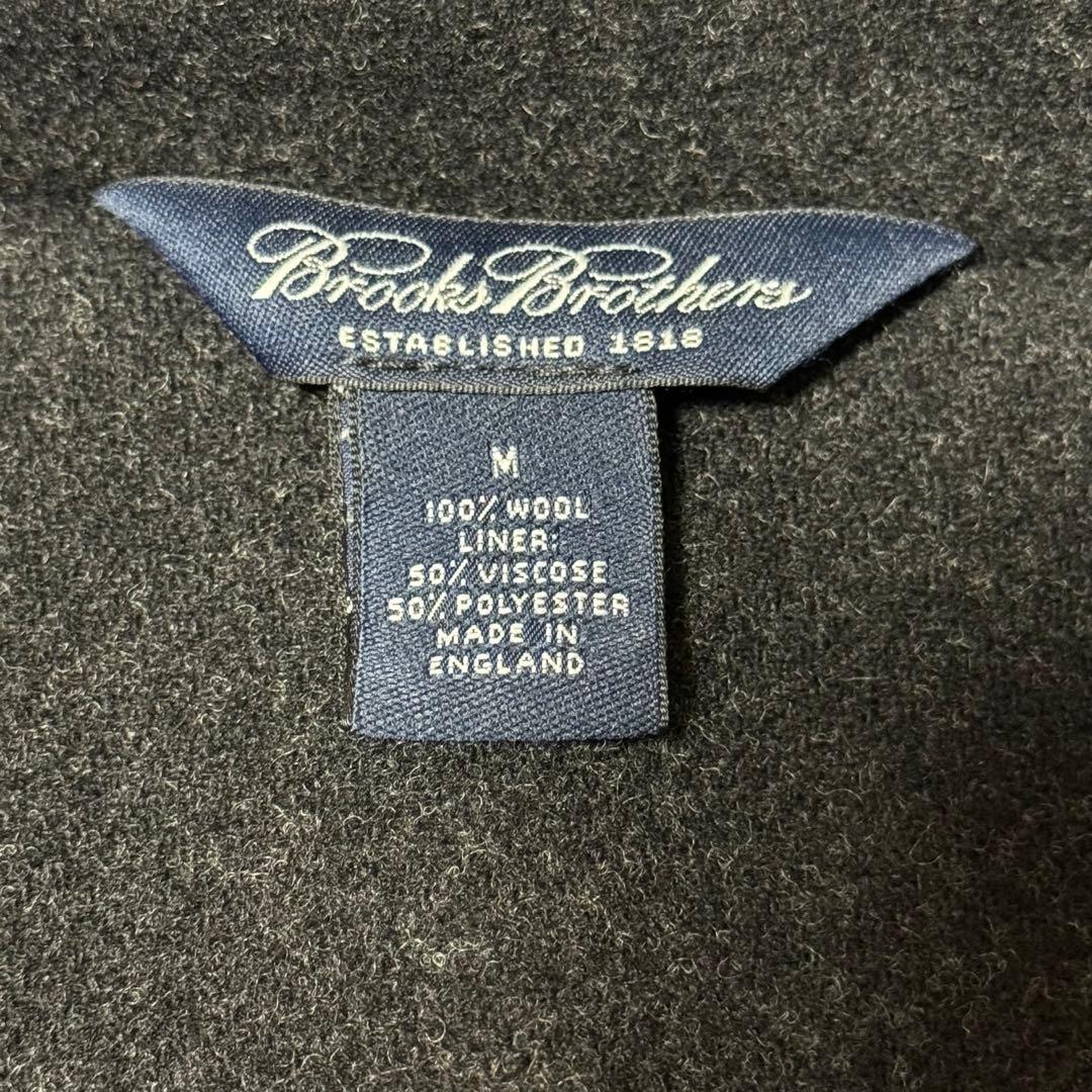 美品BrooksBrothersダッフルコートM黒イングランド製ウール