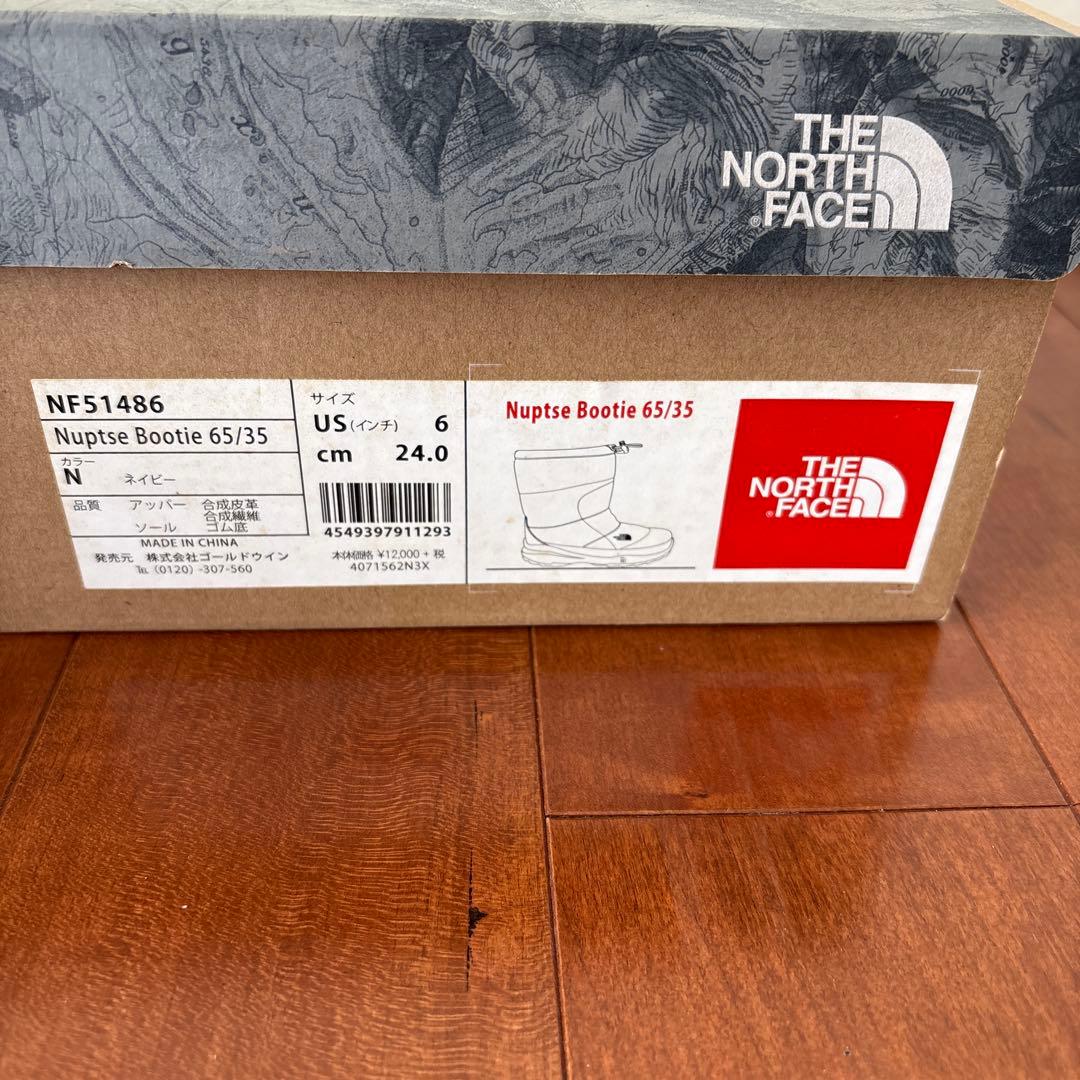 美品ノースフェイスTHE NORTH FACEヌプシ ブーツ24cm防寒ネイビー