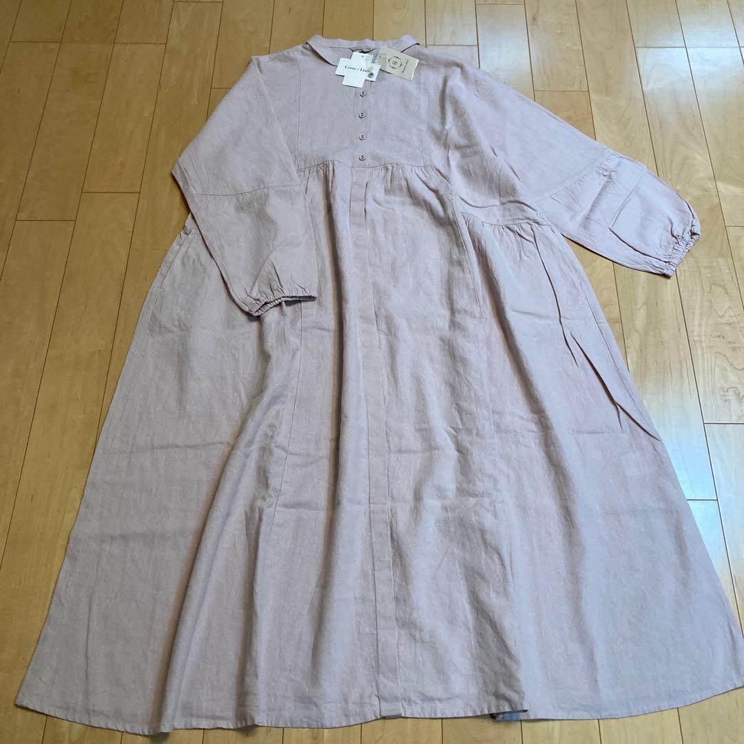 ⭐︎ほうじ茶☆新品タグ付きsm2クロスリネンショールカラーワンピースMピンク