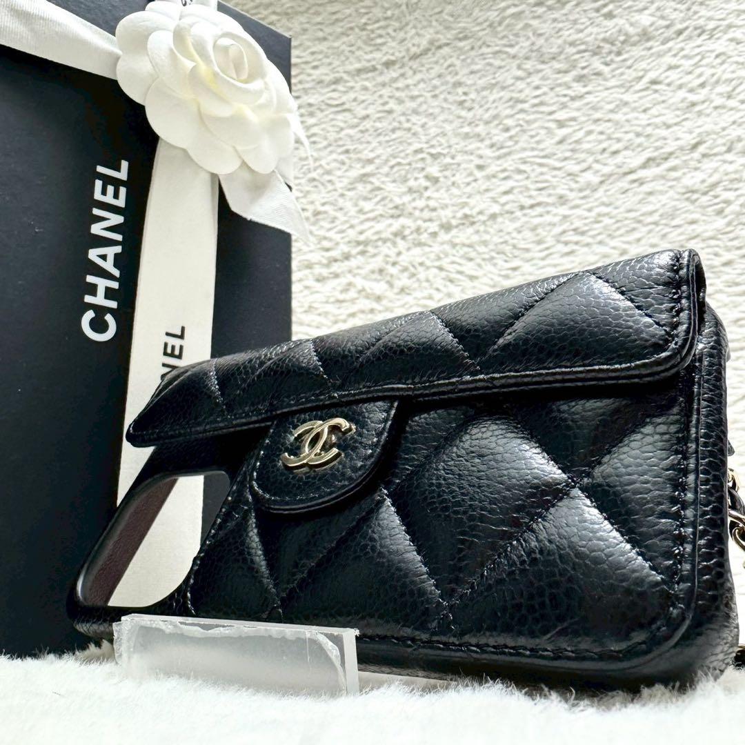 美品✨ シャネル iPhone 14Pro チェーンショルダー スマホケース