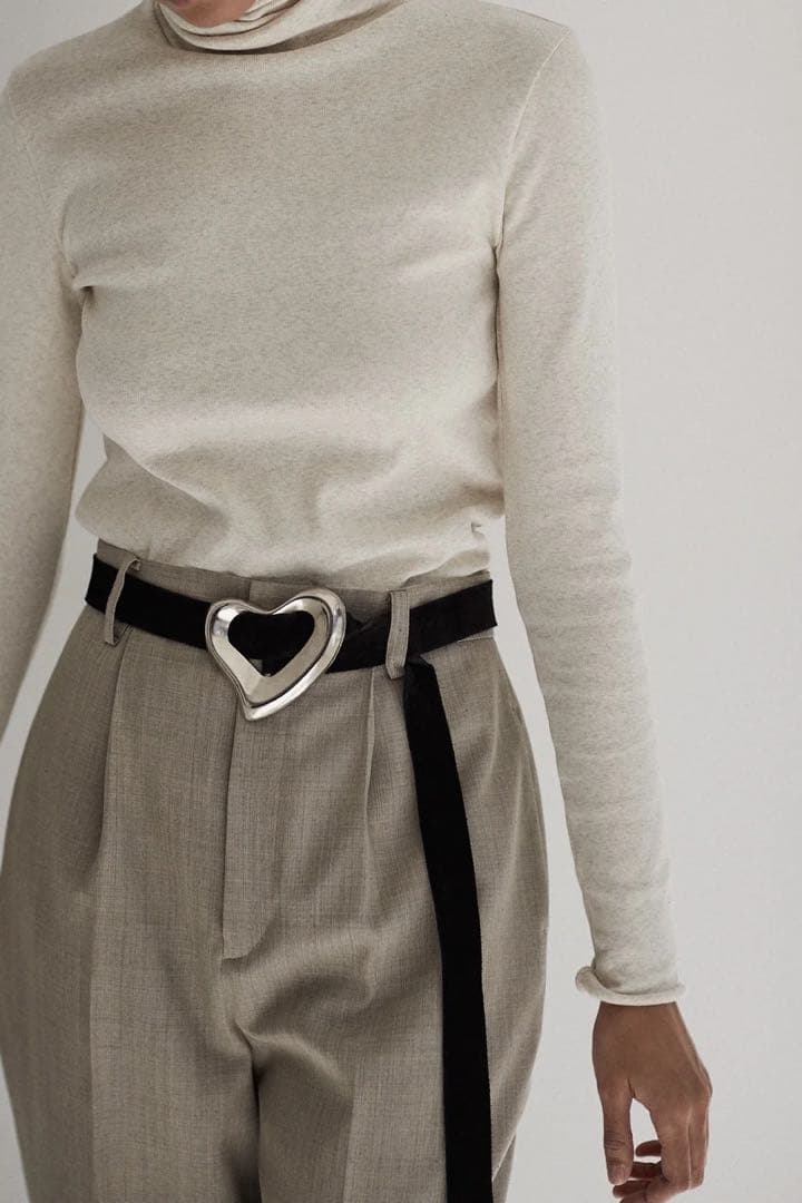 専用品 SEA BIG HEART SUEDE BELT(SILVER)