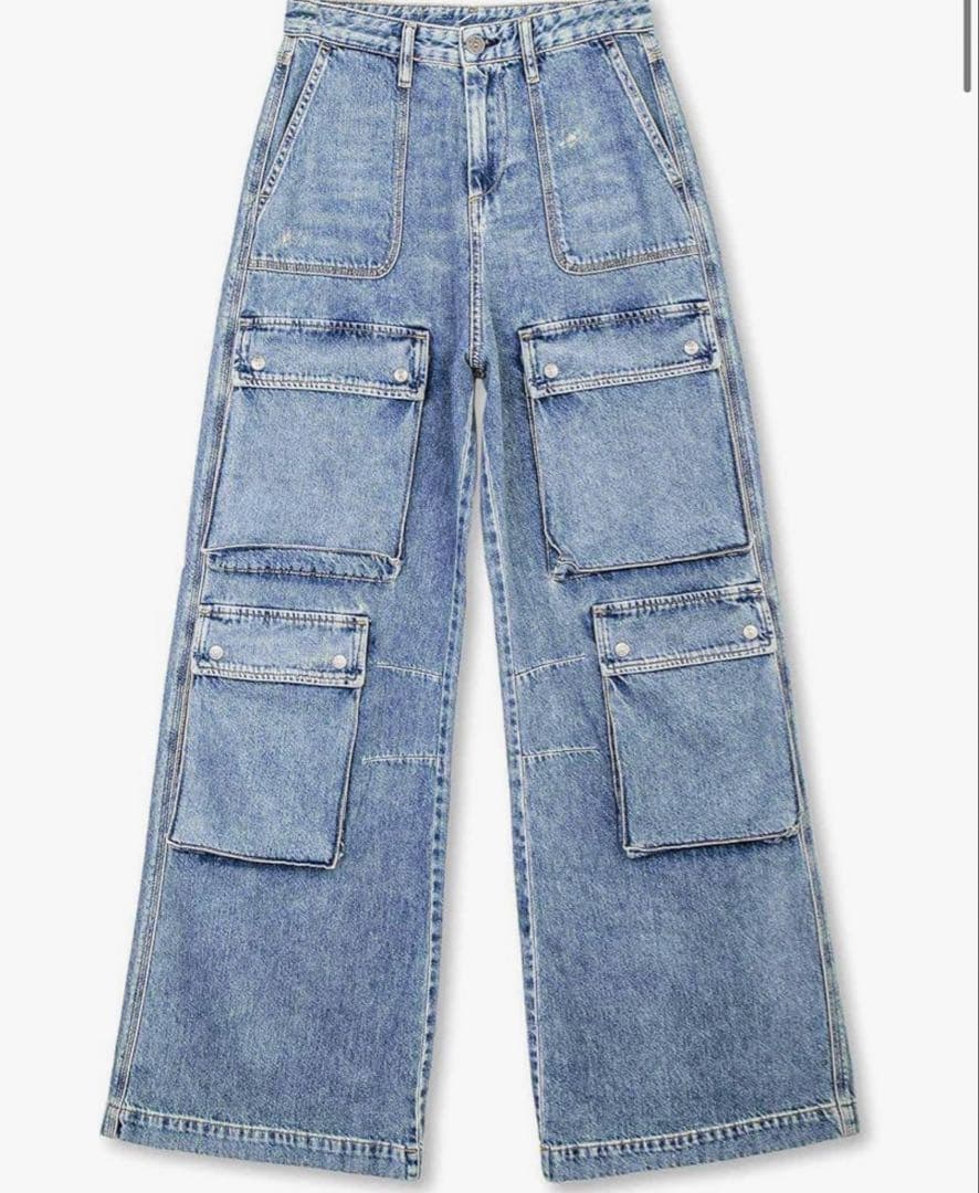 DIESEL カーゴ ワイド デニム パンツ P-MIRTA-OUT 23