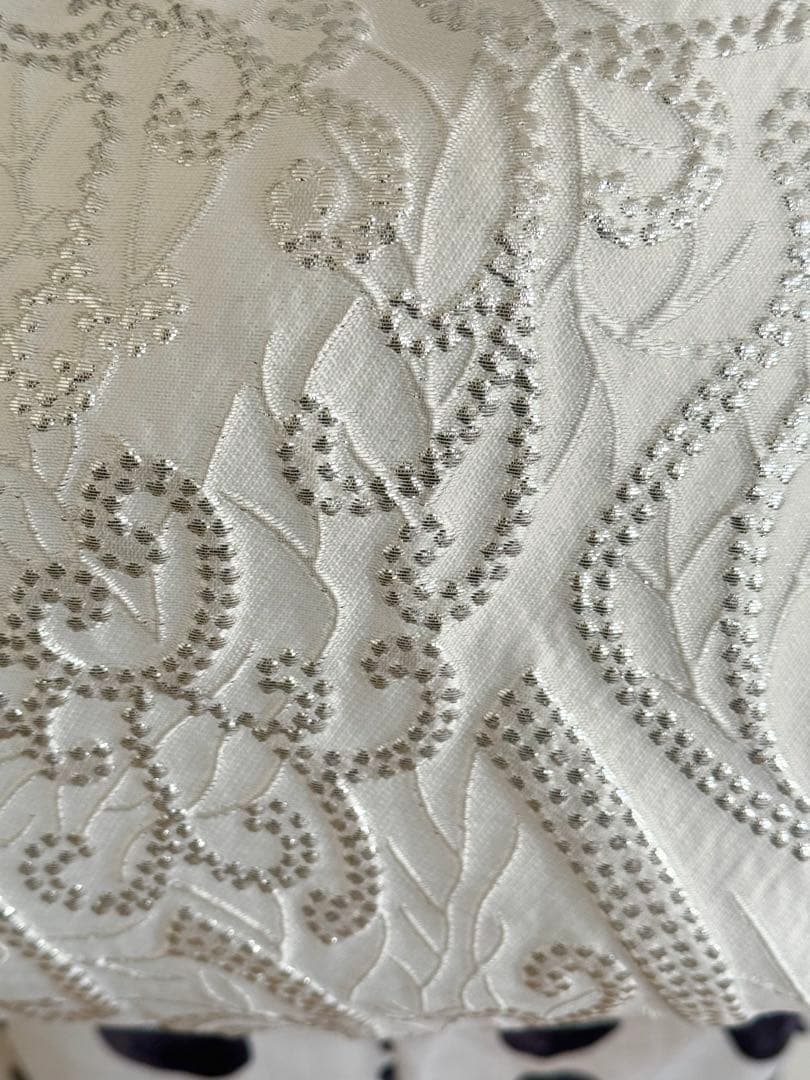 大人兵児帯【スノーホワイトプラチナシルバー】【夢想花】セット