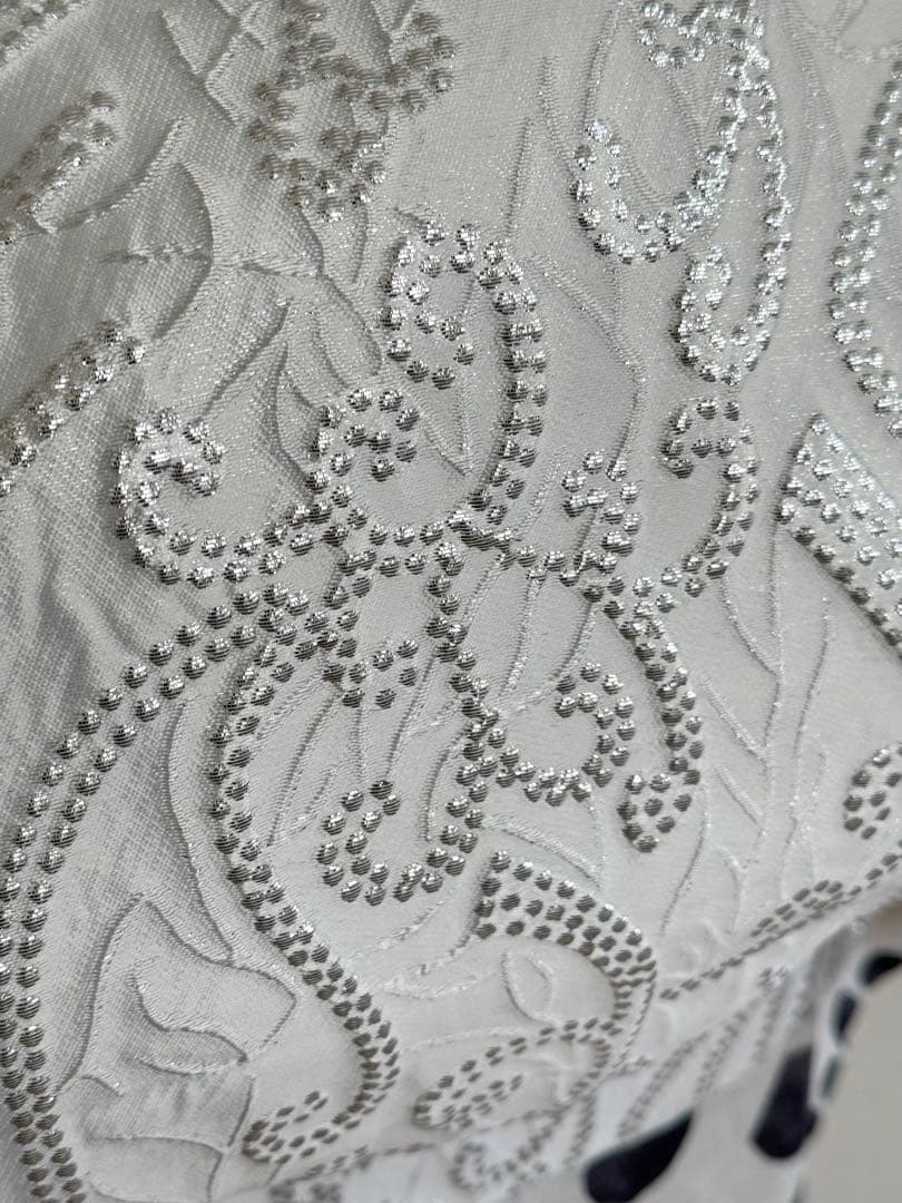 大人兵児帯【スノーホワイトプラチナシルバー】【夢想花】セット