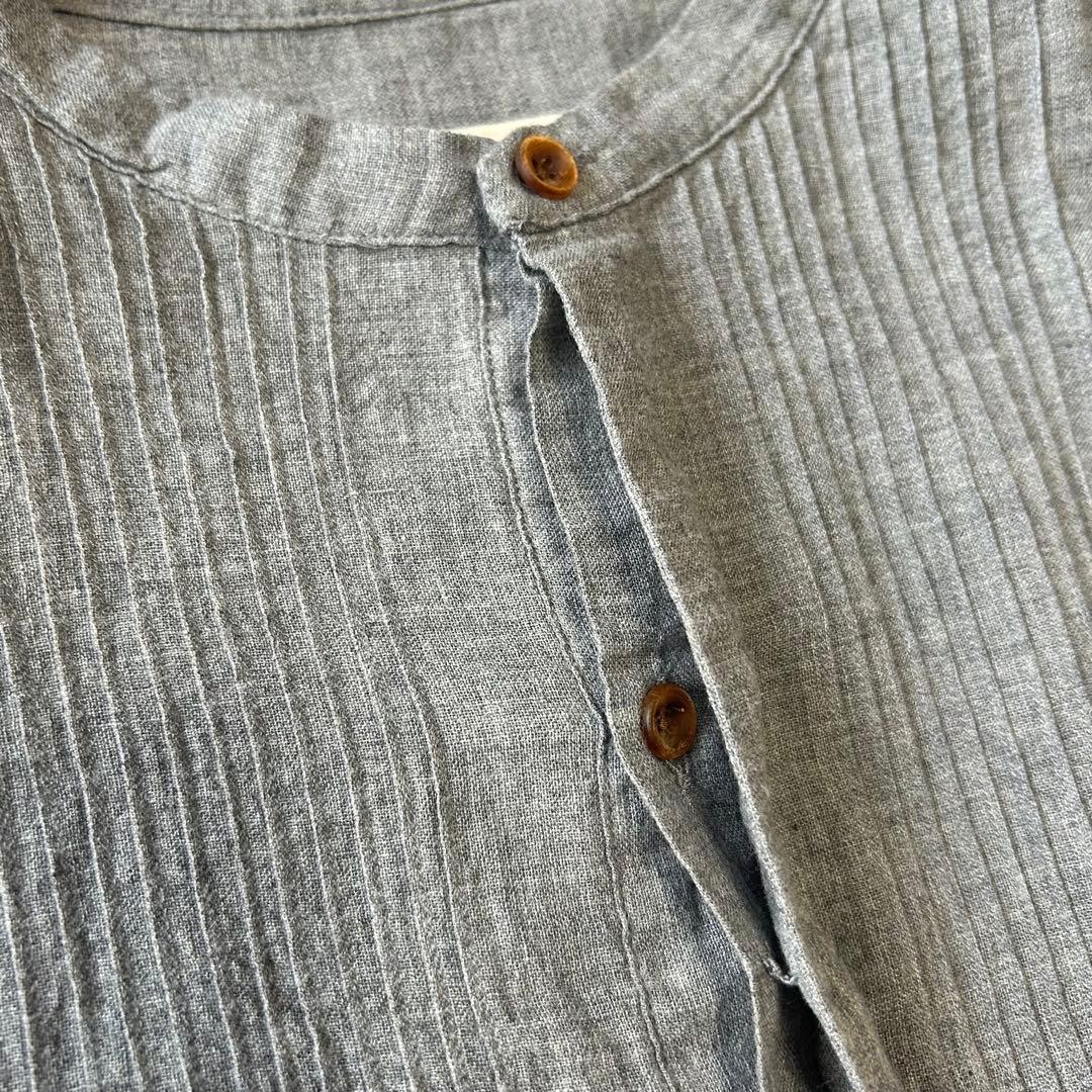 美品 45R フォーティファイブアール 杢コットンバンドカラー チュニック
