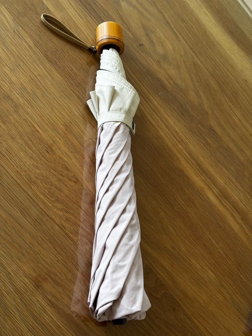 Rose Blanc 折りたたみ傘 雨晴兼用 ピンク×ベージュ